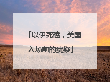以伊死磕，美国入场前的犹疑
