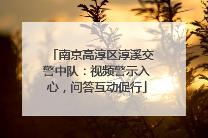 南京高淳区淳溪交警中队：视频警示入心，问答互动促行