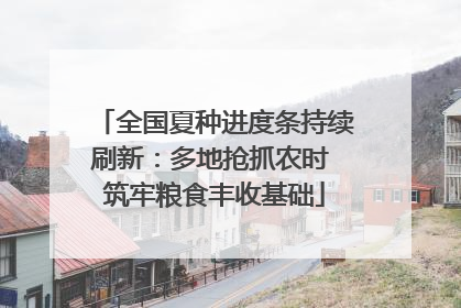 全国夏种进度条持续刷新：多地抢抓农时 筑牢粮食丰收基础