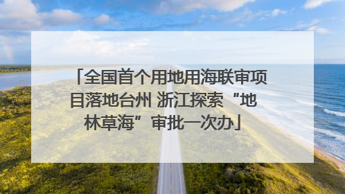全国首个用地用海联审项目落地台州 浙江探索“地林草海”审批一次办