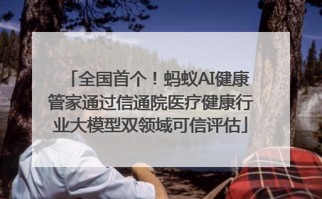 全国首个！蚂蚁AI健康管家通过信通院医疗健康行业大模型双领域可信评估