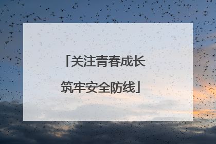 关注青春成长 筑牢安全防线
