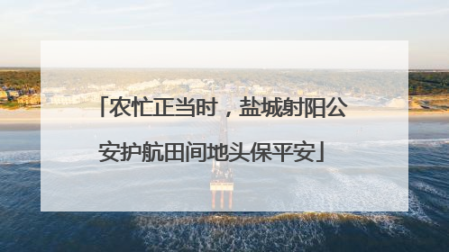 农忙正当时，盐城射阳公安护航田间地头保平安