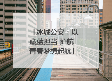 冰城公安：以藏蓝担当 护航青春梦想起航