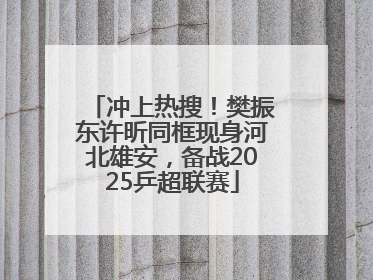 冲上热搜！樊振东许昕同框现身河北雄安，备战2025乒超联赛