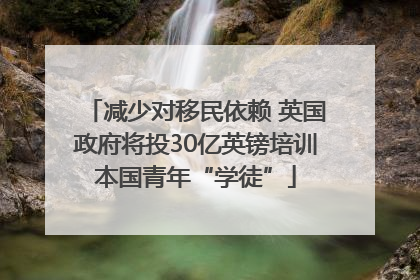 减少对移民依赖 英国政府将投30亿英镑培训本国青年“学徒”