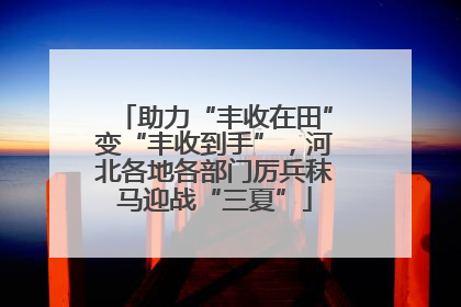 助力“丰收在田”变“丰收到手”，河北各地各部门厉兵秣马迎战“三夏”