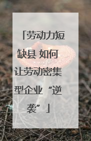 劳动力短缺县 如何让劳动密集型企业“逆袭”
