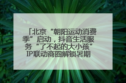 北京“朝阳运动消费季”启动，抖音生活服务“了不起的大小孩”IP联动商圈解锁暑期亲子消费新场景