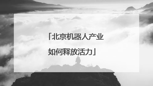 北京机器人产业如何释放活力