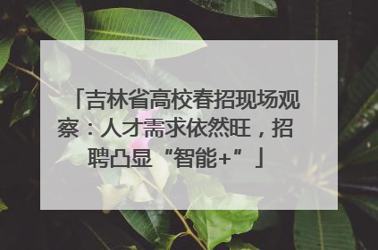 吉林省高校春招现场观察：人才需求依然旺，招聘凸显“智能+”