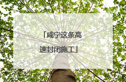 咸宁这条高速封闭施工