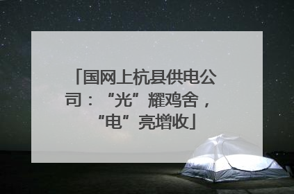 国网上杭县供电公司：“光”耀鸡舍，“电”亮增收