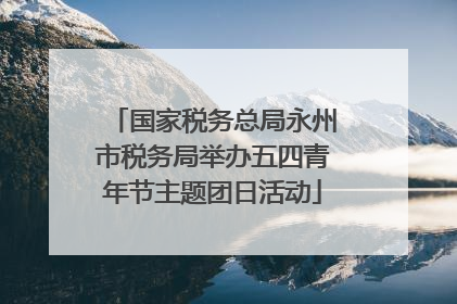 国家税务总局永州市税务局举办五四青年节主题团日活动