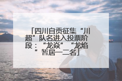 四川自贡征集“川超”队名进入投票阶段：“龙焱”“龙焰”暂居一二名