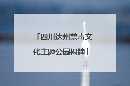 四川达州禁毒文化主题公园揭牌