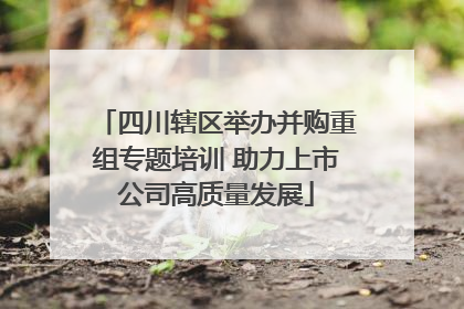四川辖区举办并购重组专题培训 助力上市公司高质量发展