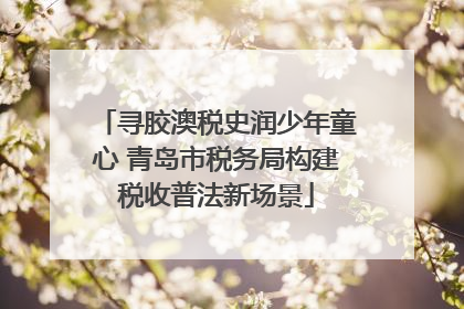 寻胶澳税史润少年童心 青岛市税务局构建税收普法新场景
