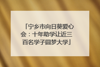 宁乡市向日葵爱心会：十年助学让近三百名学子圆梦大学