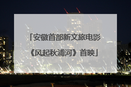 安徽首部新文旅电影《风起秋浦河》首映