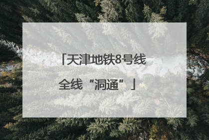 天津地铁8号线全线“洞通”
