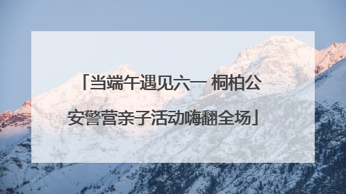 当端午遇见六一 桐柏公安警营亲子活动嗨翻全场