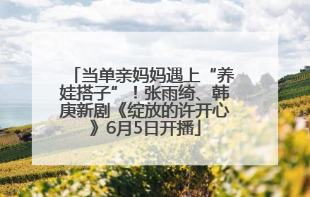 当单亲妈妈遇上“养娃搭子”！张雨绮、韩庚新剧《绽放的许开心》6月5日开播