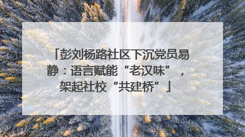 彭刘杨路社区下沉党员易静：语言赋能“老汉味”，架起社校“共建桥”