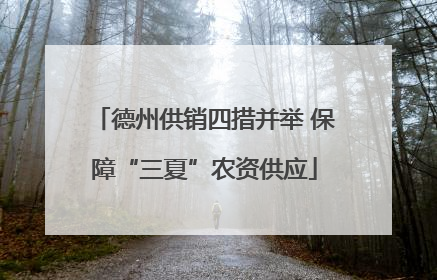 德州供销四措并举 保障“三夏”农资供应