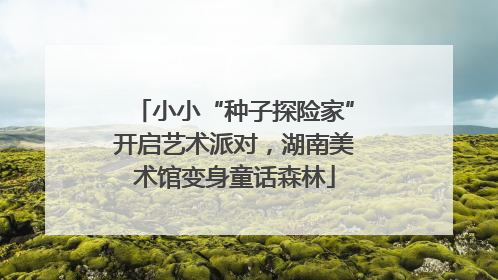 小小“种子探险家”开启艺术派对，湖南美术馆变身童话森林