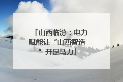 山西临汾：电力赋能让“山西智造”开足马力