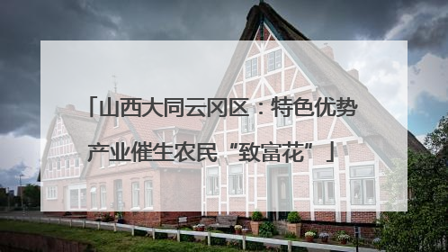 山西大同云冈区：特色优势产业催生农民“致富花”
