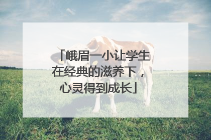 峨眉一小让学生在经典的滋养下，心灵得到成长