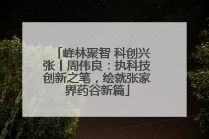 峰林聚智 科创兴张丨周伟良：执科技创新之笔，绘就张家界药谷新篇