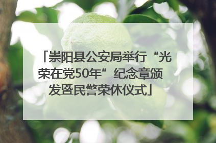 崇阳县公安局举行“光荣在党50年”纪念章颁发暨民警荣休仪式