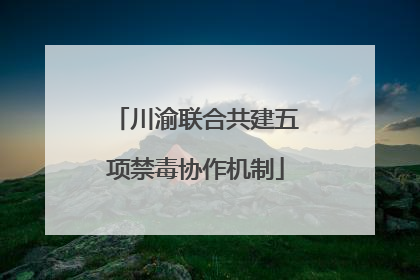 川渝联合共建五项禁毒协作机制