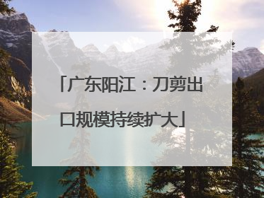 广东阳江：刀剪出口规模持续扩大