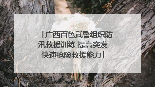 广西百色武警组织防汛救援训练 提高突发快速抢险救援能力