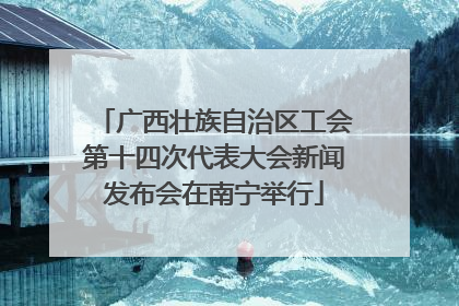 广西壮族自治区工会第十四次代表大会新闻发布会在南宁举行