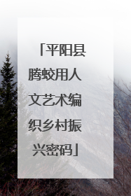 平阳县腾蛟用人文艺术编织乡村振兴密码