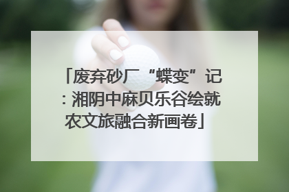 废弃砂厂“蝶变”记：湘阴中麻贝乐谷绘就农文旅融合新画卷