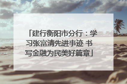 建行衡阳市分行：学习张富清先进事迹 书写金融为民美好篇章