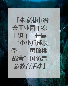 张家港市冶金工业园（锦丰镇）：开展“小小兵成长季——勇敢挑战营”国防启蒙教育活动