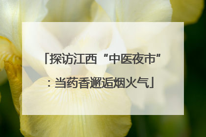 探访江西“中医夜市”:当药香邂逅烟火气