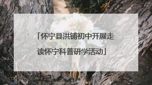 怀宁县洪铺初中开展走读怀宁科普研学活动