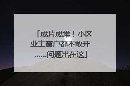 成片成堆！小区业主窗户都不敢开……问题出在这