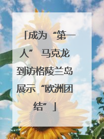 成为“第一人” 马克龙到访格陵兰岛展示“欧洲团结”