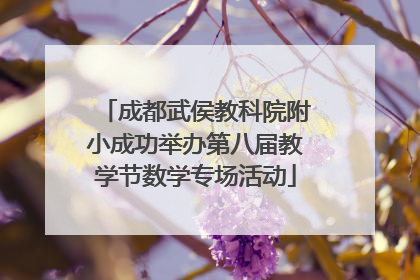 成都武侯教科院附小成功举办第八届教学节数学专场活动