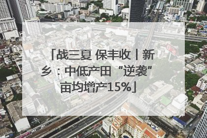 战三夏 保丰收丨新乡：中低产田“逆袭” 亩均增产15%