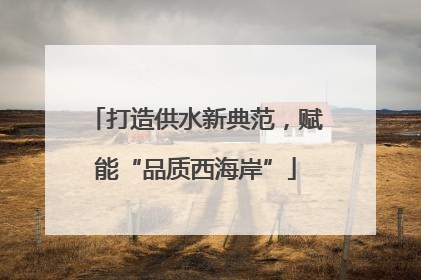打造供水新典范，赋能“品质西海岸”